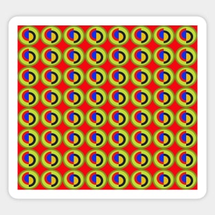 mid century abstract pattern Sticker